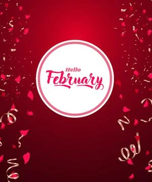 Hello February Illustrazione stock