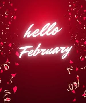 Hello February Illustrazione stock