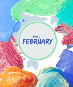 Hello February Illustrazione stock