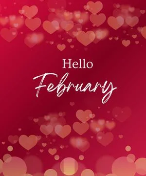Hello february Illustrazione stock
