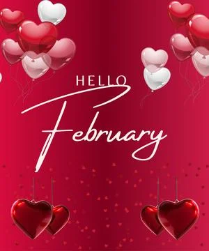 Hello February Illustrazione stock