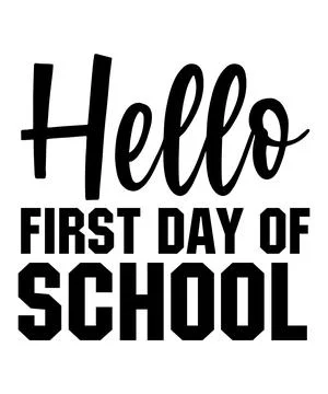 Hello First Day Of School Stock Illustration