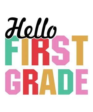 Hello First Grade Stock Illustration