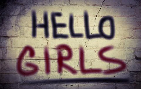 Hello Girls Concept Stock Illustration