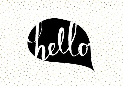 Hello Greeting Card Stock Illustration