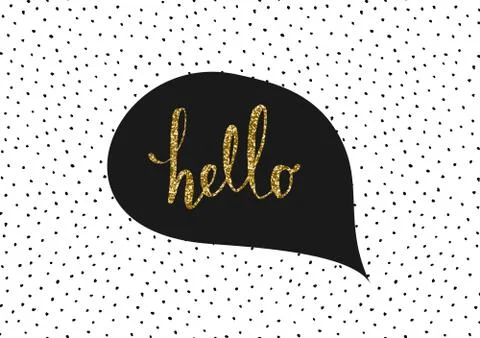 Hello Greeting Card Stock Illustration