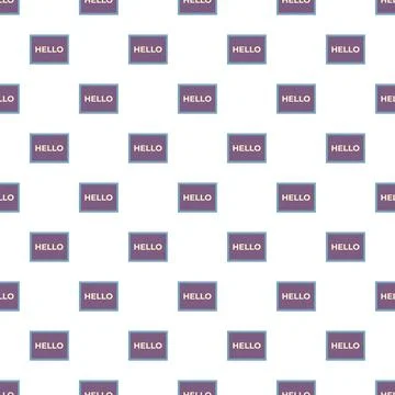 Hello greeting pattern creating a repeating background Stock Illustration