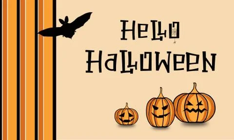 Hello Halloween-1 Illustrazione stock