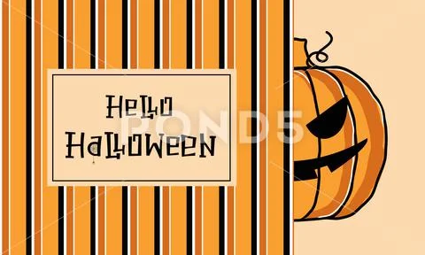 Hello Halloween Mockup PSD Template