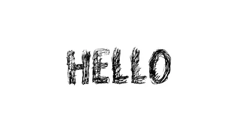 Hello hand draw lettering calligraphy. Animation of doodled hello word. Motion Stock Footage 150769751