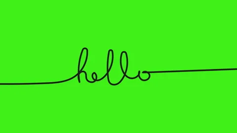 Hello. Hand-drawn greeting animation. Stock Footage 225864715