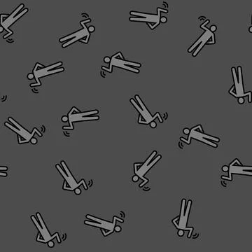 Hello hand man vector seamless pattern Illustrazione stock
