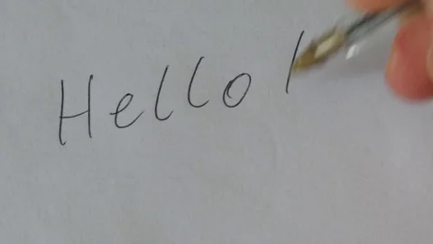 'Hello' Hand Writing Stock Footage 80562553