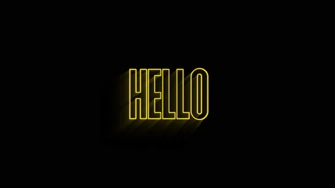 Hello Hi kinetic animated text. Great for social media background or insert Stockbeeldmateriaal 153810310