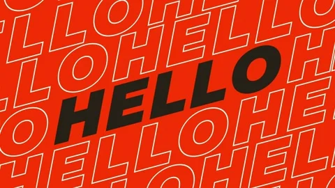 Hello Hi kinetic animated text.Hello and welcome animation. Stock Footage 242343268