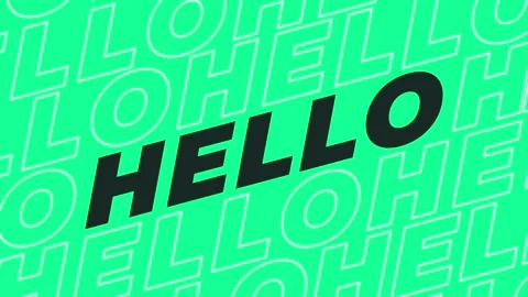 Hello Hi kinetic animated text.Hello and welcome animation. Stock Footage 242343269