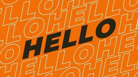 Hello Hi kinetic animated text.Hello and welcome animation. Stock Footage 242343271