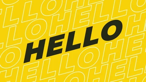 Hello Hi kinetic animated text.Hello and welcome animation. Stock Footage 242343278