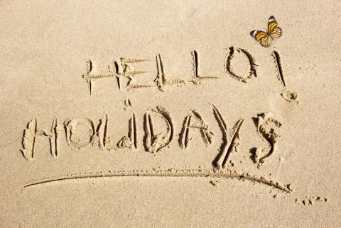 Hello Holidays Stock-Fotos