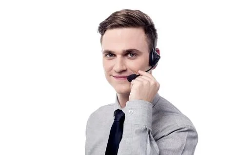 Hello ! How may i help you ? Stock Photos