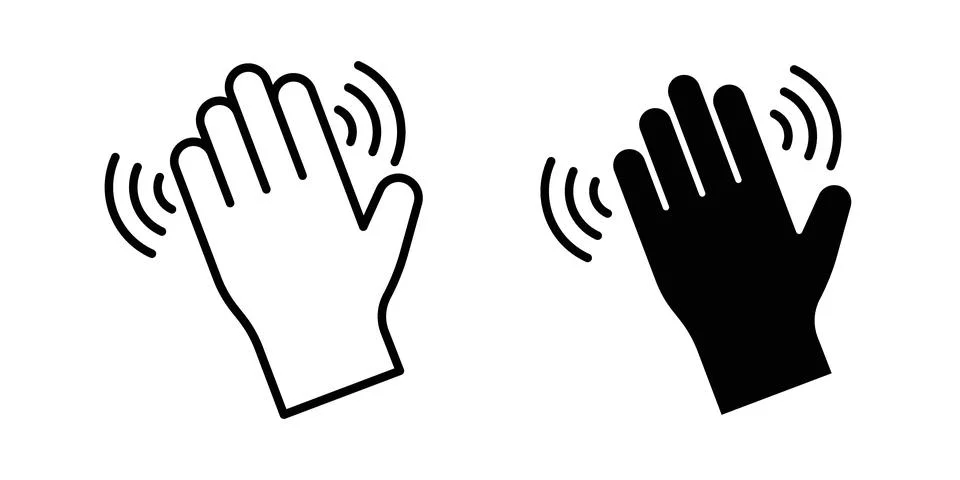 Hello icon symbol. Flat and Stroke Vector illustration Stock Illustration