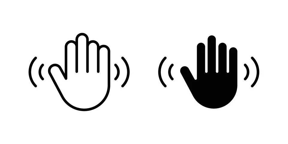 Hello icon vector, symbol, logo illustrations Stock Illustration