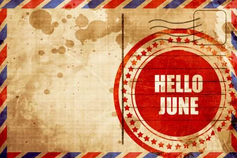 Hello june 스톡 일러스트