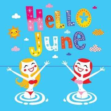 Hello June Stock-Illustration