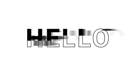 Hello kinetic text lettering title color animation Stock Footage 238993813