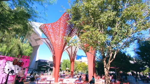 Hello Kitty Cafe located in New York-New York Hotel and Casino Stock Footage 166047634