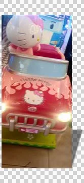 Hello Kitty Kiddie Ride at Arcade 스톡 사진