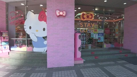 Hello Kitty Taiwan / 711 store front  Stock Footage 157273758