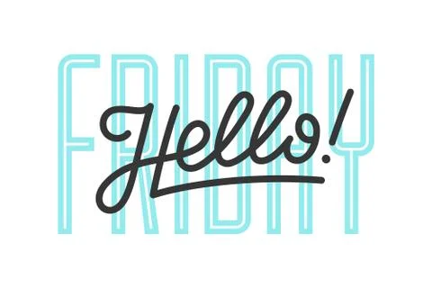 Hello. Lettering for banner Stock Illustration