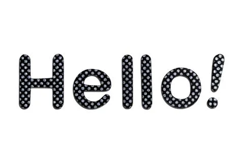 Hello lettering Stock Illustration