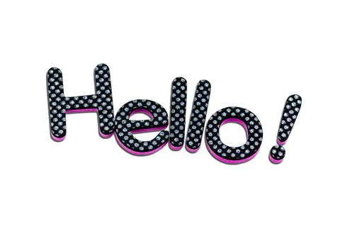 Hello lettering Stock Illustration