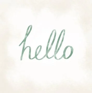 Hello lettering 库存插图