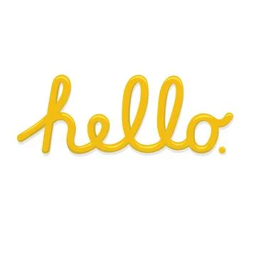 Hello - lettering shine and shadow effect Illustrazione stock