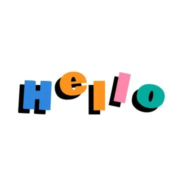 Hello letters illustration Stock Illustration