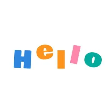 Hello letters illustration Stock Illustration