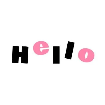 Hello letters illustration Stock Illustration