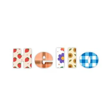 Hello letters illustration Stock Illustration