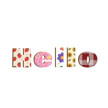 Hello letters illustration Stock Illustration
