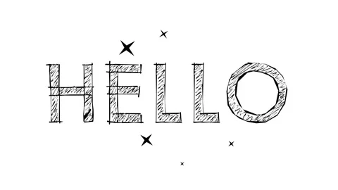 Hello Letters Scribble Animation. Stock Footage 172238442
