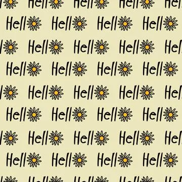 Hello letters seamless pattern Stock Illustration