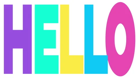 Hello loop animation on white background. Modern bright animation of word hello Stock Footage 278012469