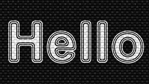 Hello. Looping footage. Illustration. Stock Footage 107577291