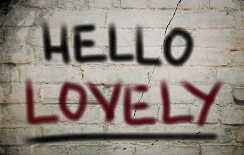 Hello Lovely Concept Illustrazione stock