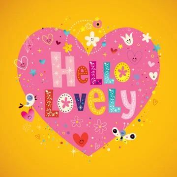 Hello lovely Stock-Illustration