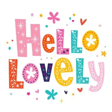 Hello lovely 스톡 일러스트
