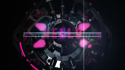 Hello - Machine (HD+Loop) Video stock 10718000